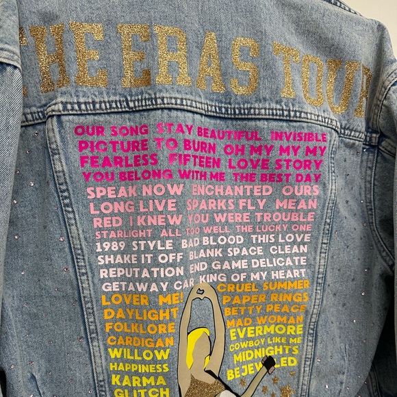 Taylor Swift Eras Tour Denim Jean Jacket - Picture 3 of 6